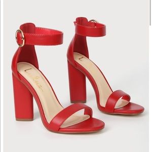Lulus Red Kamali Cherry Heels
